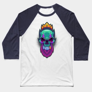 Bearded King Skull Baseball T-Shirt